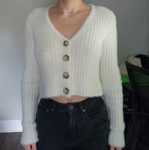 Fuzzy Button Up Sweater/Cardigan (Target)
